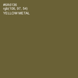 #6A6136 - Yellow Metal Color Image